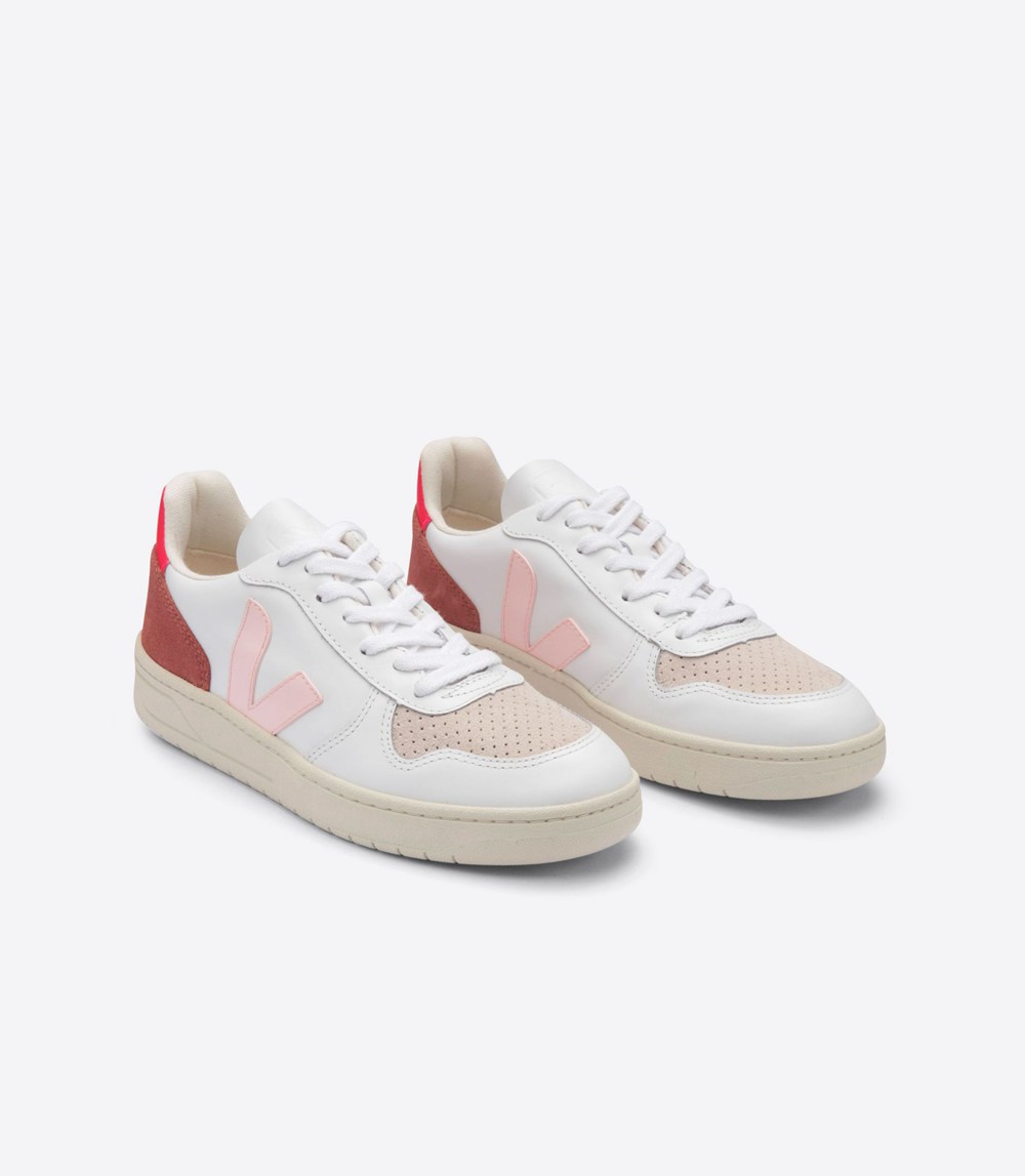 Veja Trainers Womens White - V-10 Leather - EUNZ-91024